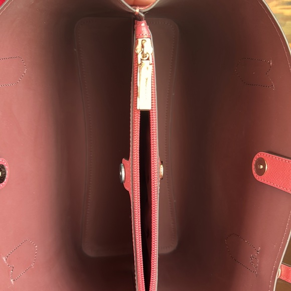 KATE SPADE ♠️ New York "Harper" POMEGRANATE LEATHER SATCHEL BAG 🩷LIKE NEW🩷 - Picture 13 of 17